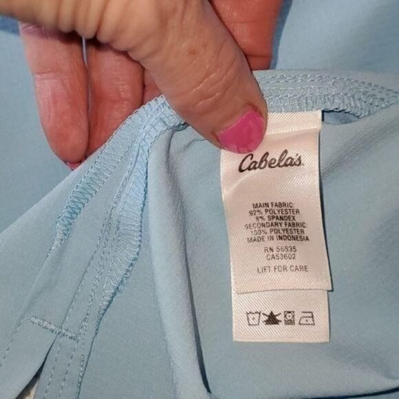 Cabela's Guidewear Fishermen Vented Lt. Blue Casual Button Down SS Sz. XXL Shirt - Picture 8 of 15